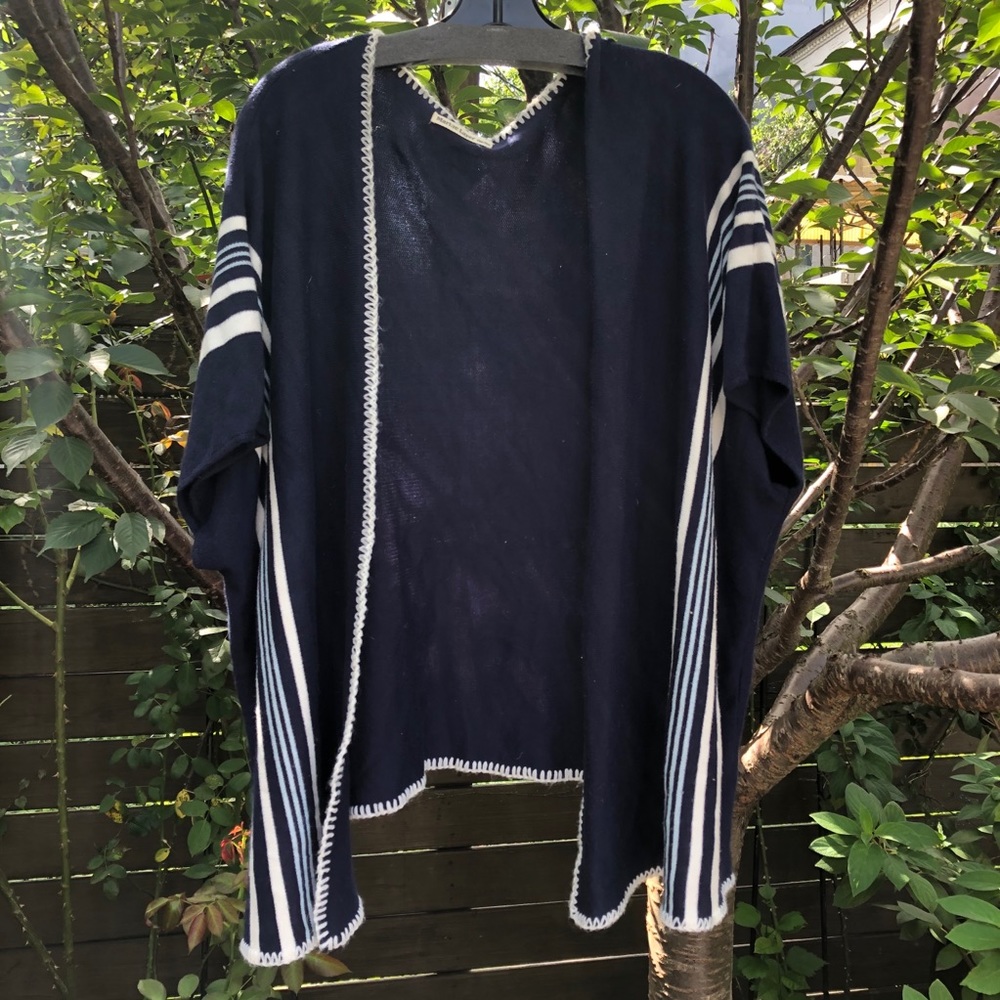 Marine Layer blue striped Cameron sweater